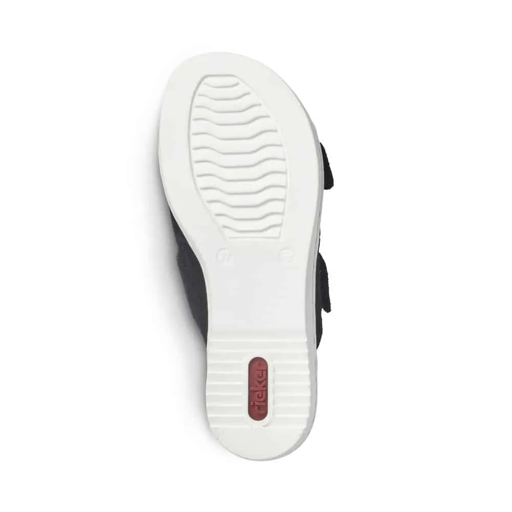 Rieker Women's Wedge Sandals- Black